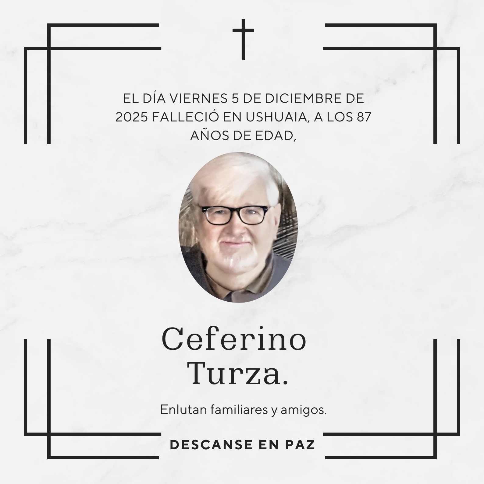 Fallecimiento | Ceferino Turza..